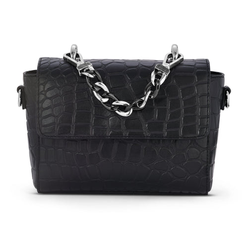 GOLD AND CERAMIC  BLACK DIAMOND HANDLE HANDBAG