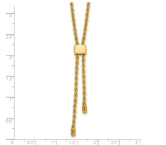 14K Polished and Diamond-cut Fancy Braided Rope Necklace
