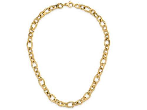 14K Gold Polished Fancy Link Necklace