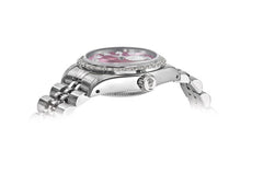 Swiss Crown™ USA Pre-owned Rolex-Independently Certified Steel 26mm Jubilee Datejust Pink Diamond Dial and Bezel Watch