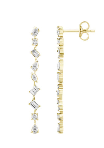 PINK DIAMOND DROPS EARRINGS