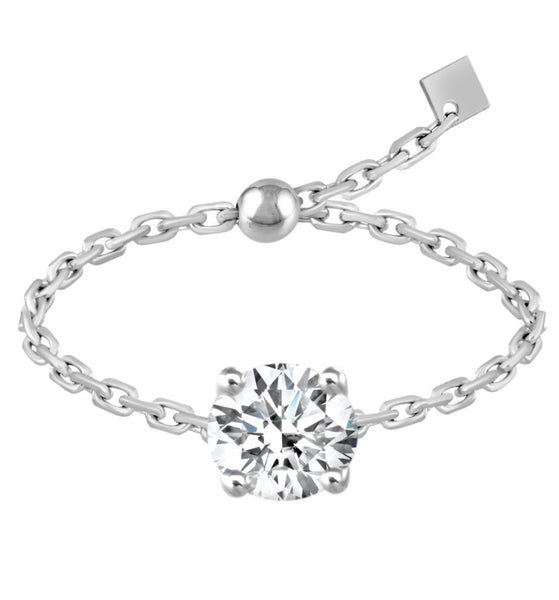 指輪・リング TATIANA (SIRVER925) Star Pattern Daily Ring BMR268 Wholesale Women Titanium Steel Birthday Stone Zircon Ring