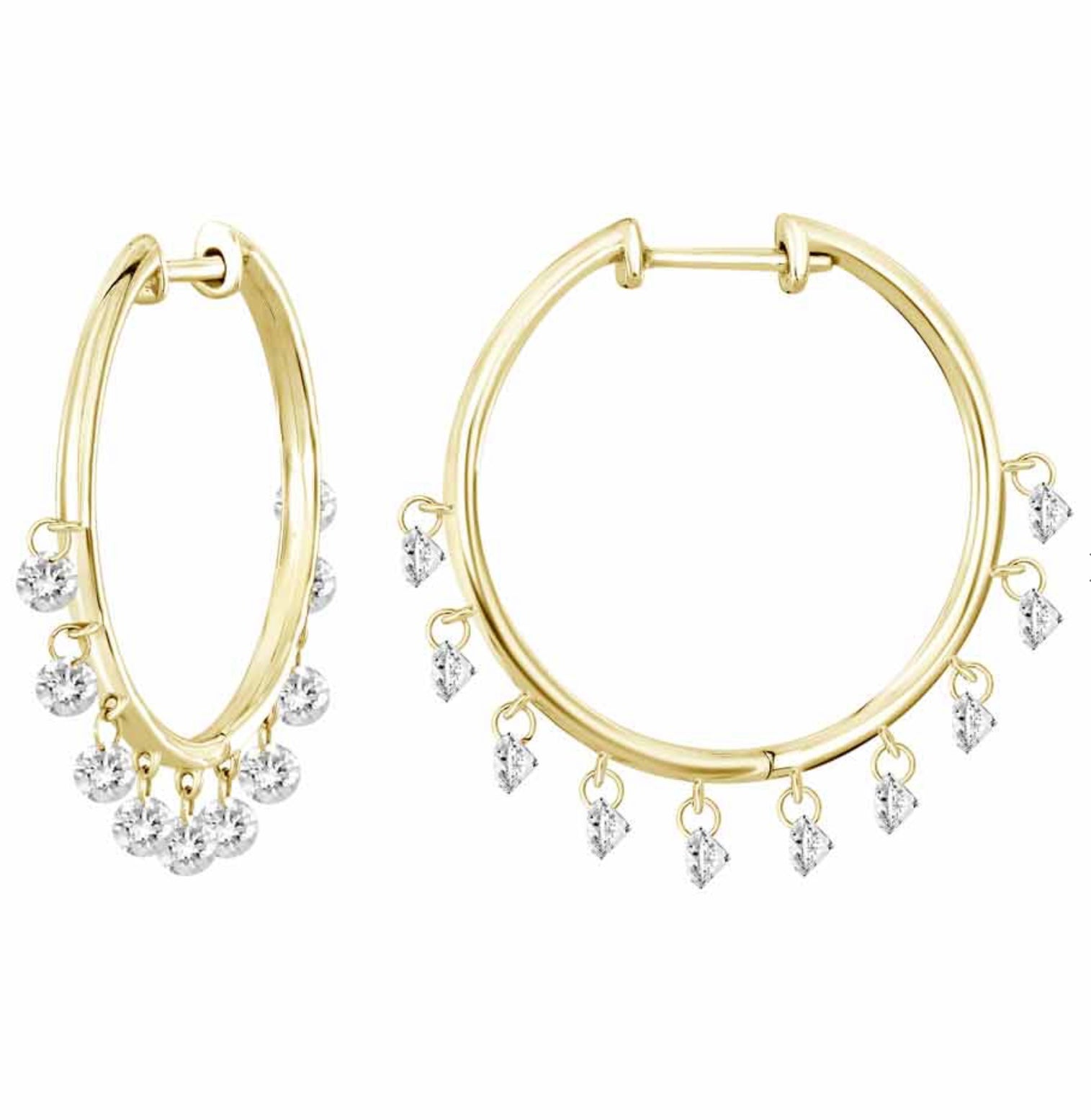 Dangling Diamond hoops