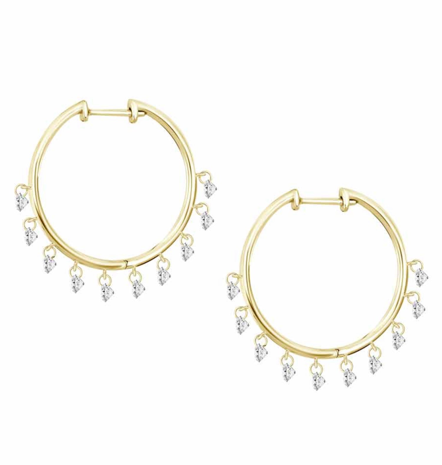 Dangling Diamond hoops