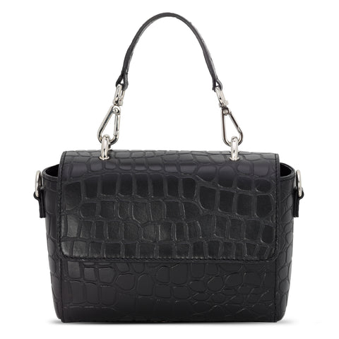 GOLD AND CERAMIC  BLACK DIAMOND HANDLE HANDBAG