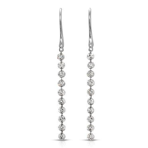 PINK DIAMOND DROPS EARRINGS