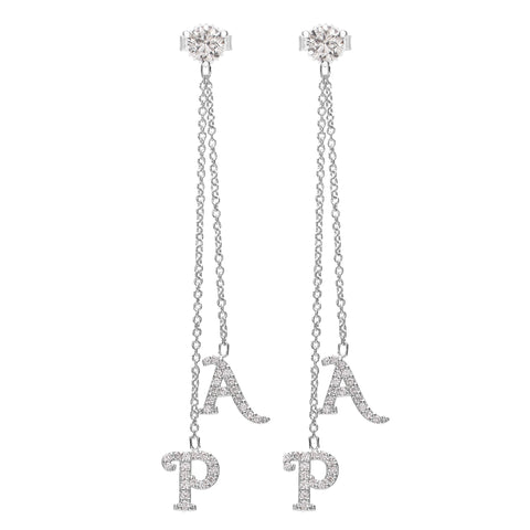 PINK DIAMOND DROPS EARRINGS
