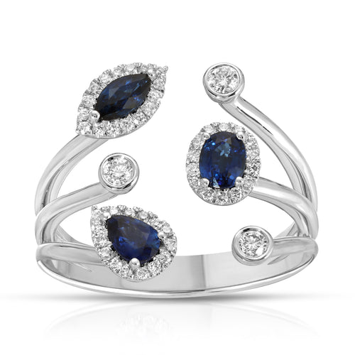 DIAMOND BLUE SAPPHIRE RING