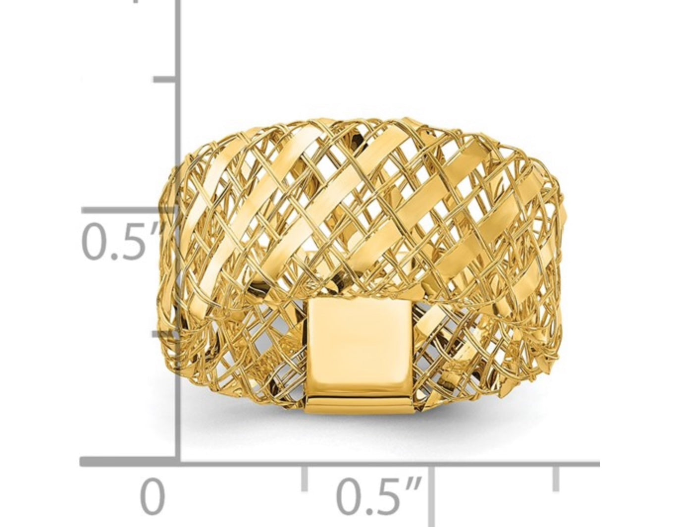 GOLD WOVEN STRETCH RING
