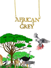 AFRICAN GREY NECKLACE