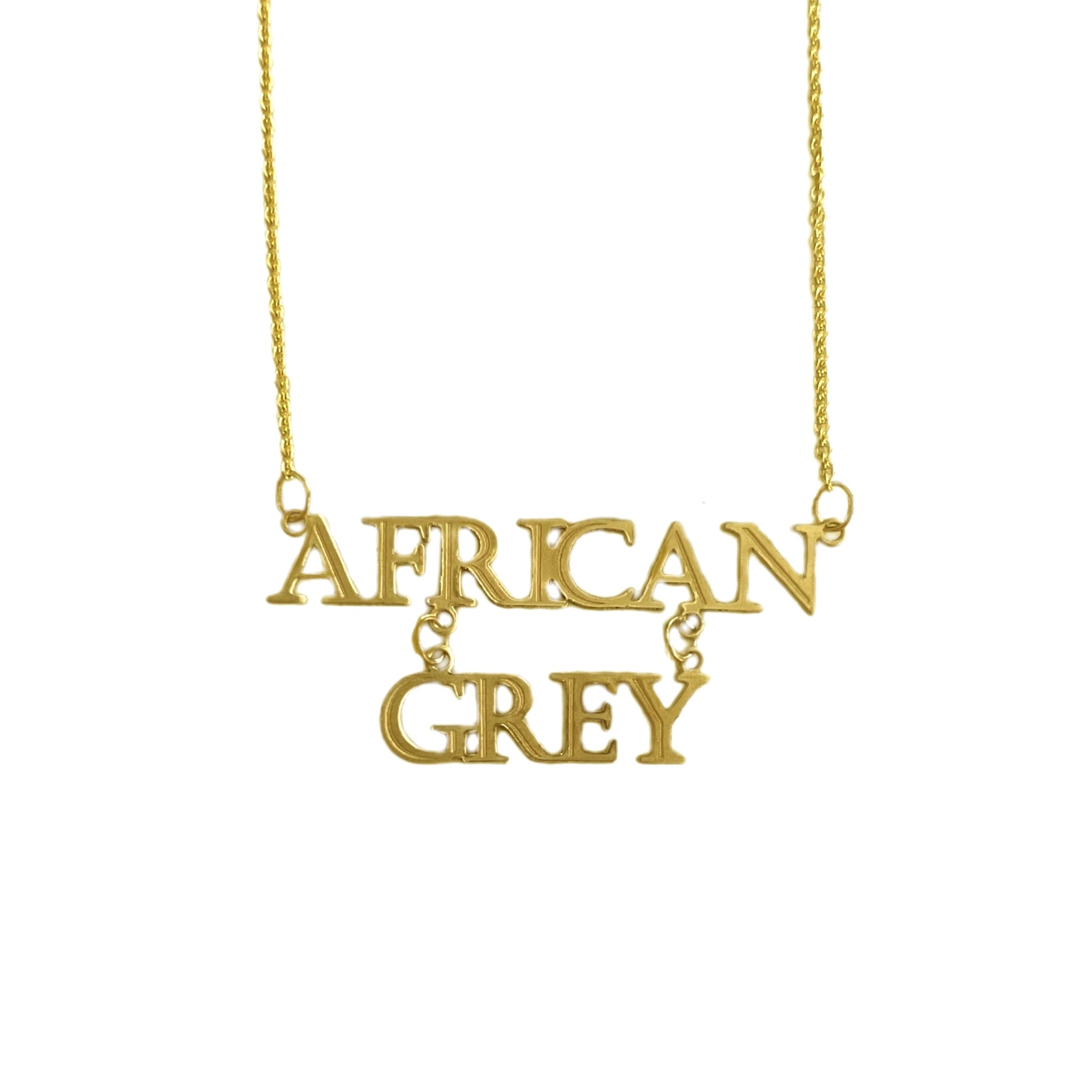 AFRICAN GREY NECKLACE