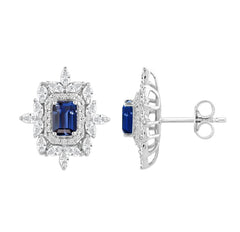 BLUE SAPPHIRE DIAMOND EARRINGS