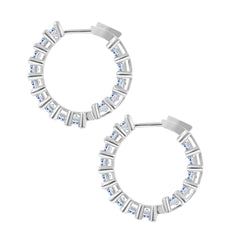 BLUE SAPPHIRE HOOP EARRINGS