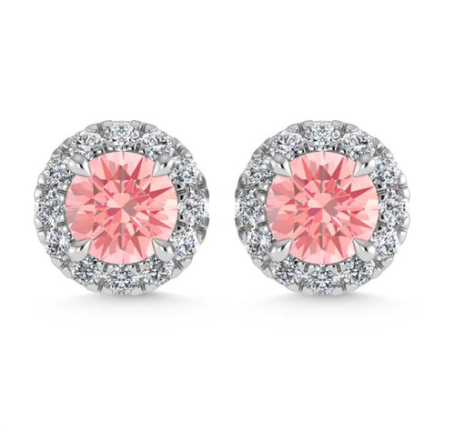 Pink Diamond Studs