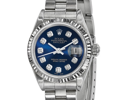 Swiss Crown™ USA Pre-owned Rolex-Independently Certified Steel 36mm Oyster Datejust Red Diamond Dial and Bezel Watch