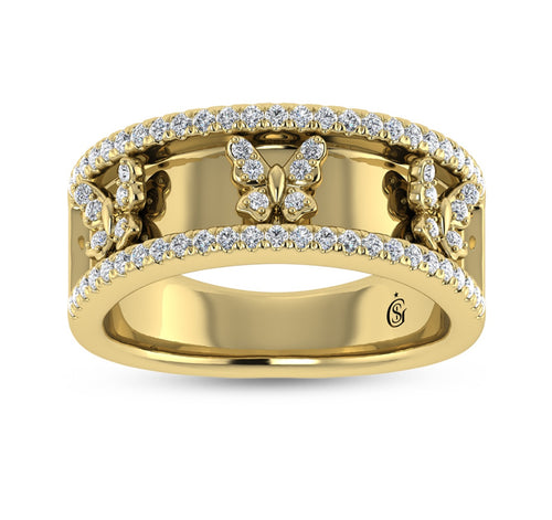 DIAMOND BUTTERFLY RING