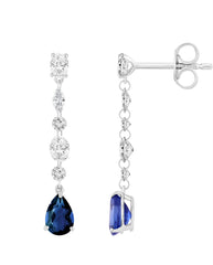 BLUE SAPPHIRE DIAMOND EARRINGS