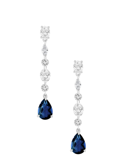 BLUE SAPPHIRE DIAMOND EARRINGS