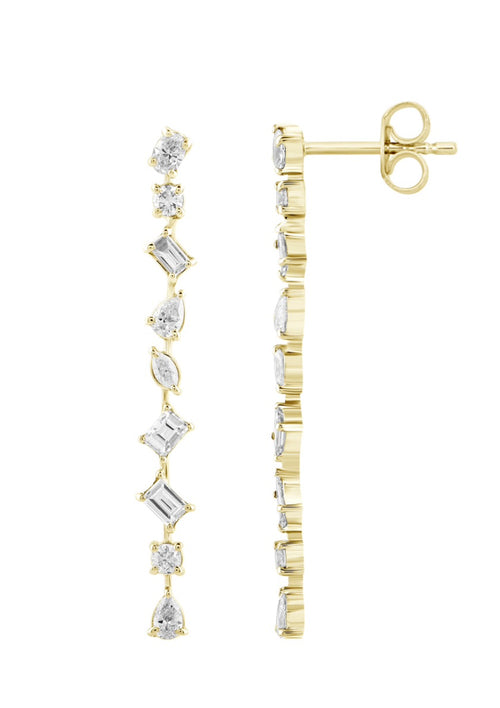 MIX SHAPE DIAMOND EARRINGS