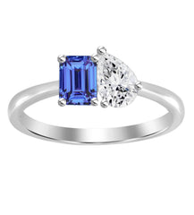 BLUE SAPPHIRE DIAMOND RING