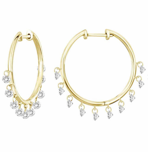Dangling Diamond hoops