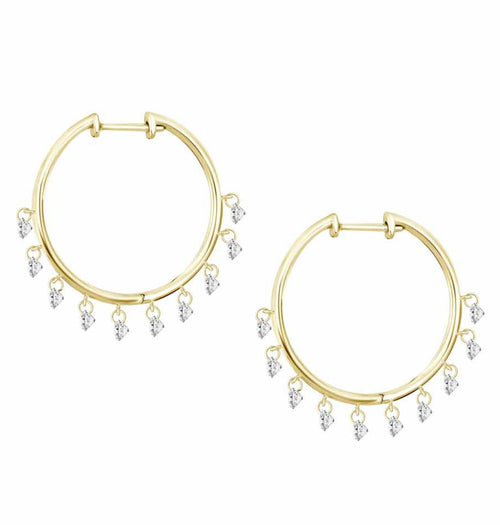 Dangling Diamond hoops