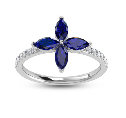 BLUE SAPPHIRE DIAMOND RING