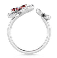 DIAMOND BUTTERFLY RUBY RING