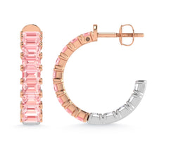 PINK DIAMOND HOOPS