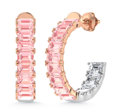 PINK DIAMOND HOOPS