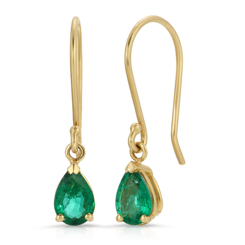 Emerald teardrop earrings
